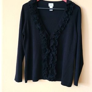 Chico's V-neck cardigan black sweater